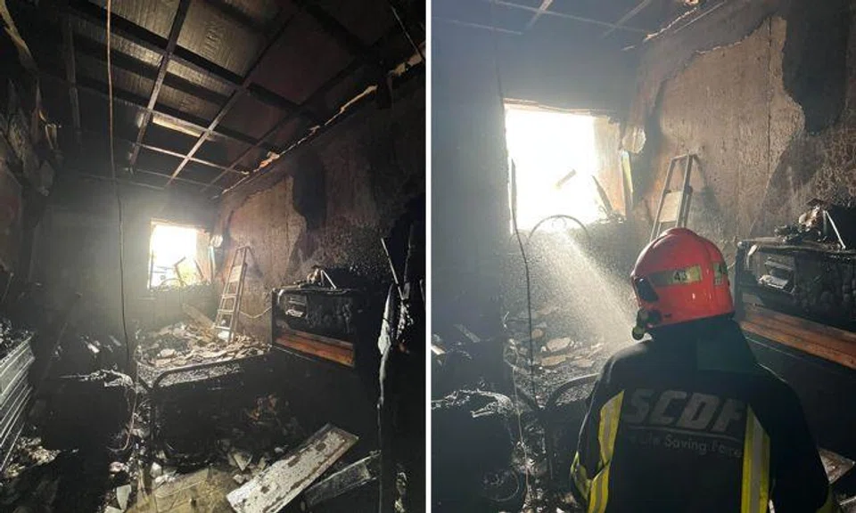 1 taken to hospital, cat rescued by SCDF after Woodlands flat catches fire