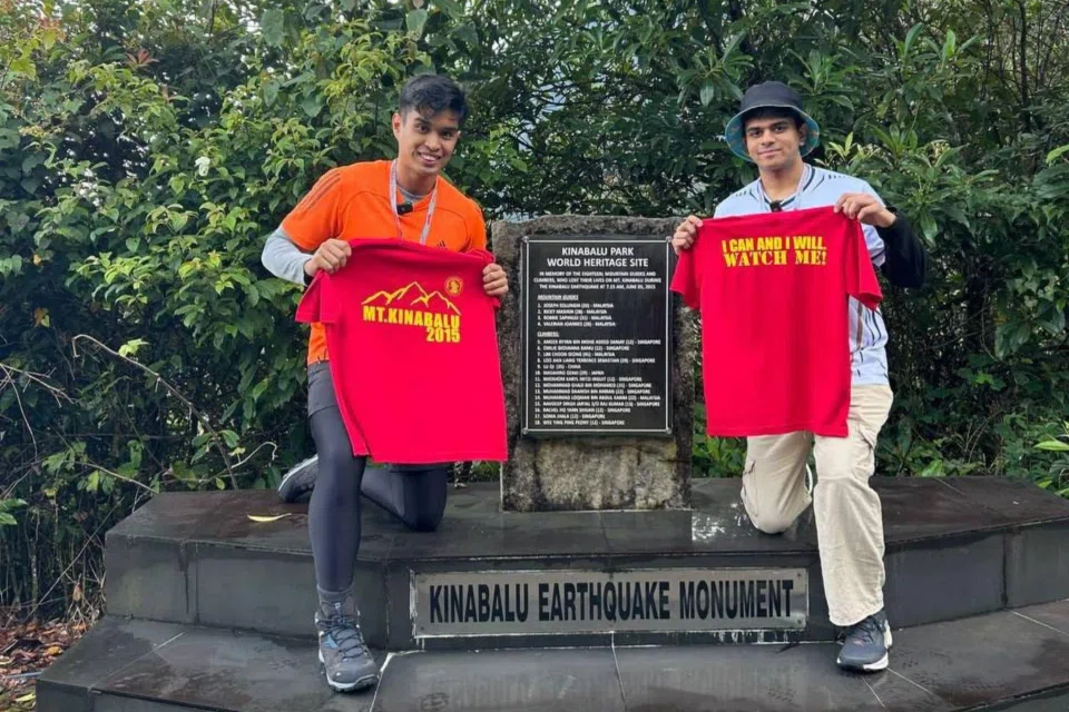 Survivors of a fatal Mount Kinabalu expedition Emyr Uzayr (left) and Prajesh Dhimant Patel returned to the mountain in May to finish the journey they embarked on in 2015.