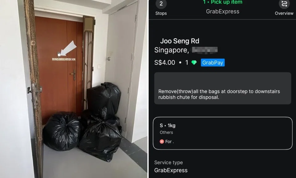 GrabFood rider, delivery rider, customer rubbish