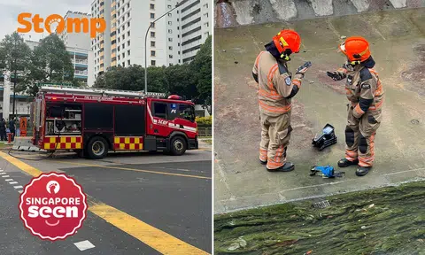 Smoke seen rising from canal near Jurong Point — turns out to be battery pack
