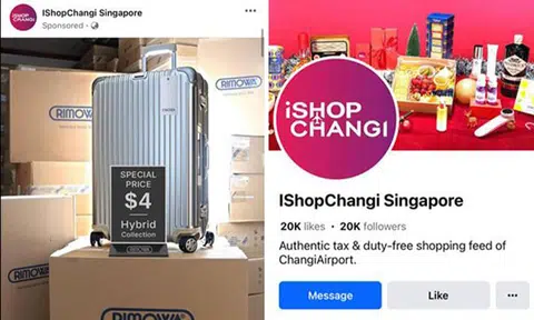 Rimowa luggage going for $4 on 'iShopChangi Singapore'? 19 victims lose $7k to scam
