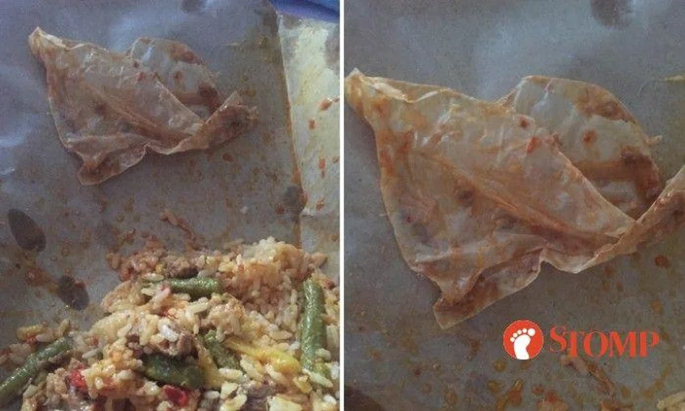 Woman horrified to find plastic bag in her nasi padang: 'I chewed it thinking it was curry veg'