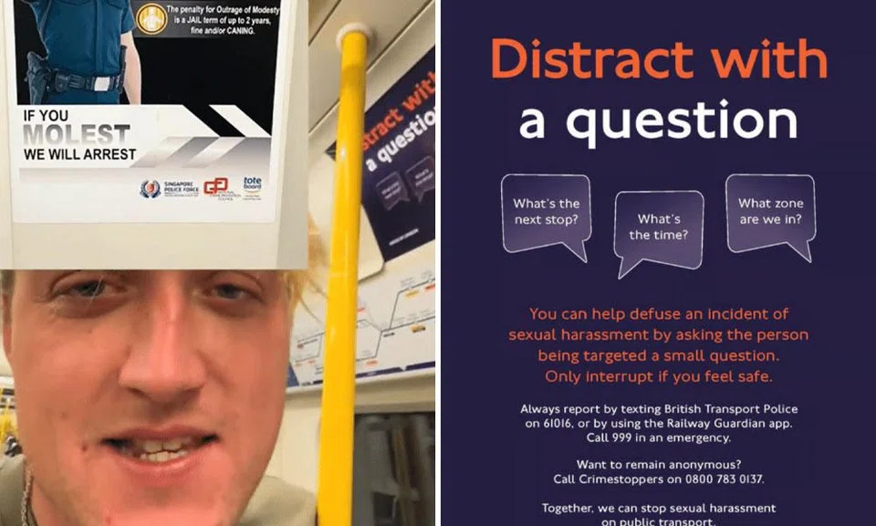 London Underground sexual harassment posters are 'offensive' as compared to those on MRT