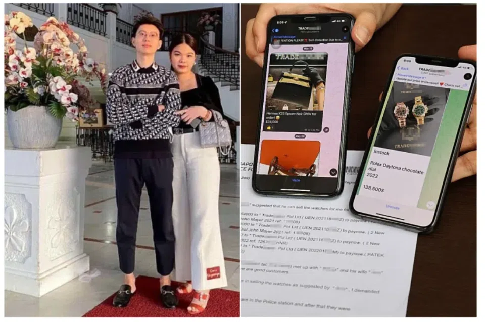 Pi Jiapeng and Pansuk Siriwipa's clients had made advance payments to them for luxury watches or luxury bags, but they failed to deliver the goods.