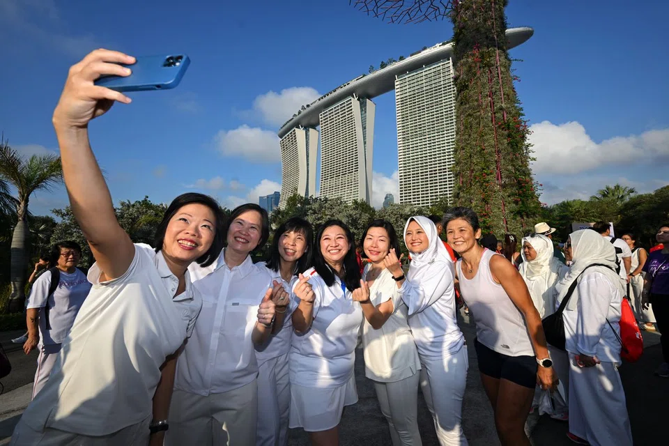 (From left) PAP MPs Sim Ann, Gan Siow Huang, Jessica Tan, Yeo Wan Ling, Cheryl Chan, Rahayu Mahzam and Poh Li San at the International Women's Day celebration on March 8.