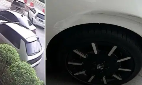 Singapore BMW bumps into Johor prince's rare electric car, driver just walks away