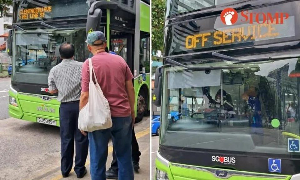 All bus passengers were asked to alight.