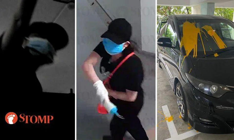 Siblings targeted by Sengkang vandal: Grease, sand and paint splashed on their cars, doorstep