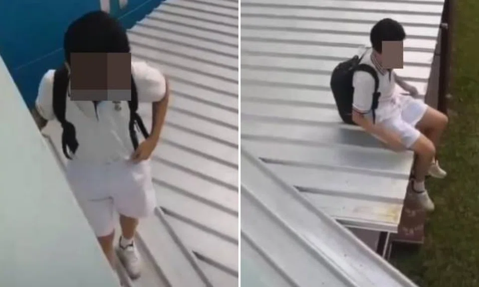 Principal responds to video of Hua Yi Sec student on metal rooftop who said: ‘I’m starting to regret life’