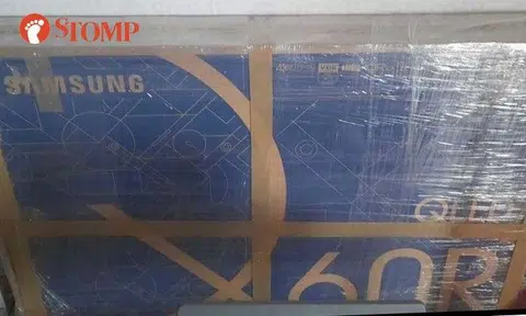 He spent $1,149 on a 55-inch Samsung 60R QLED television set at Mustafa Centre.