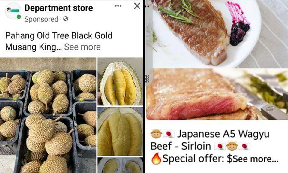 168 victims scammed of $20,000 trying to buy food items like durian, wagyu beef from online platforms