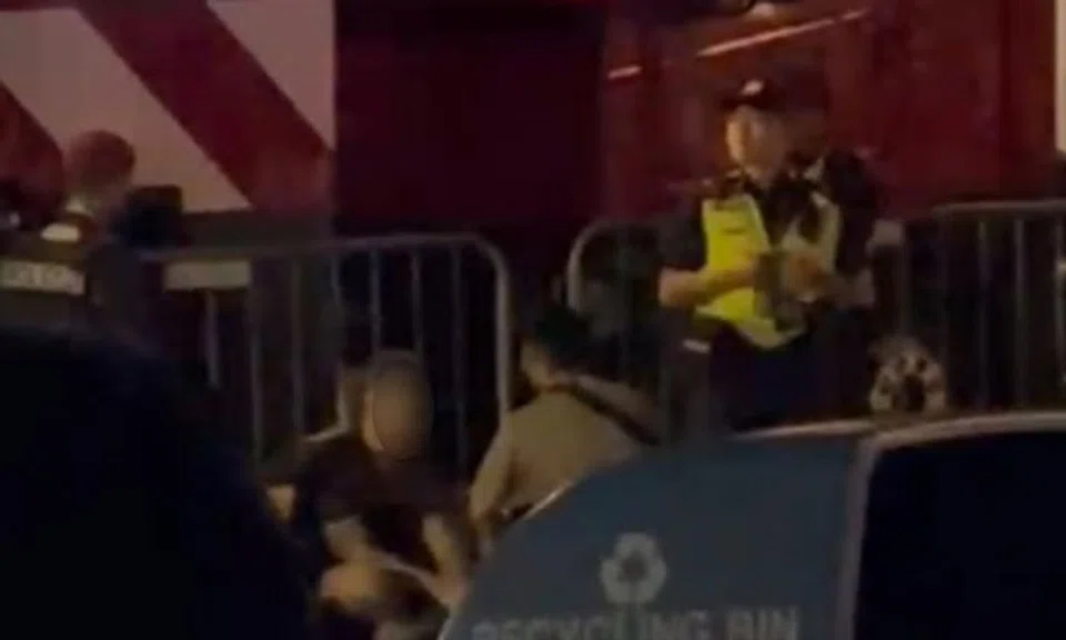 The police received a call for assistance at 2 Stamford Road at around 10.45pm on Sept 16. PHOTO: COURTESY OF KACI BEH