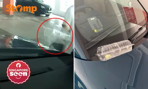 Man leaves trash on Stomper's parked car in Jurong West: 'People like this need to be caught'