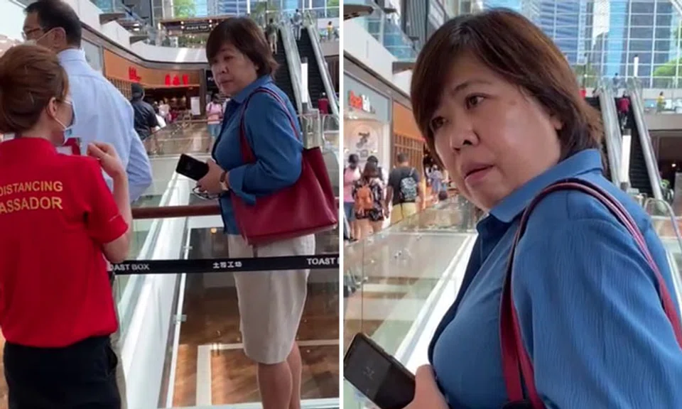 The woman had allegedly not worn a mask despite repeated advice from a safe distancing ambassador to do so. PHOTOS: SCREENGRABS FROM FACEBOOK