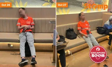 Another man spotted sleeping and charging phone ‘every day’ at Chagee Jurong Point for almost 3 months