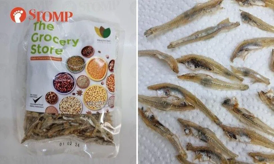 A woman bought ikan bilis from a FairPrice Finest outlet in Bedok Mall that turned out to be mouldy.