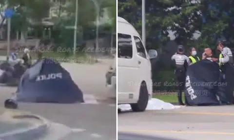 Off-duty SCDF officer dies, his 15-year-old pillion rider hurt after Punggol accident with 2 vans
