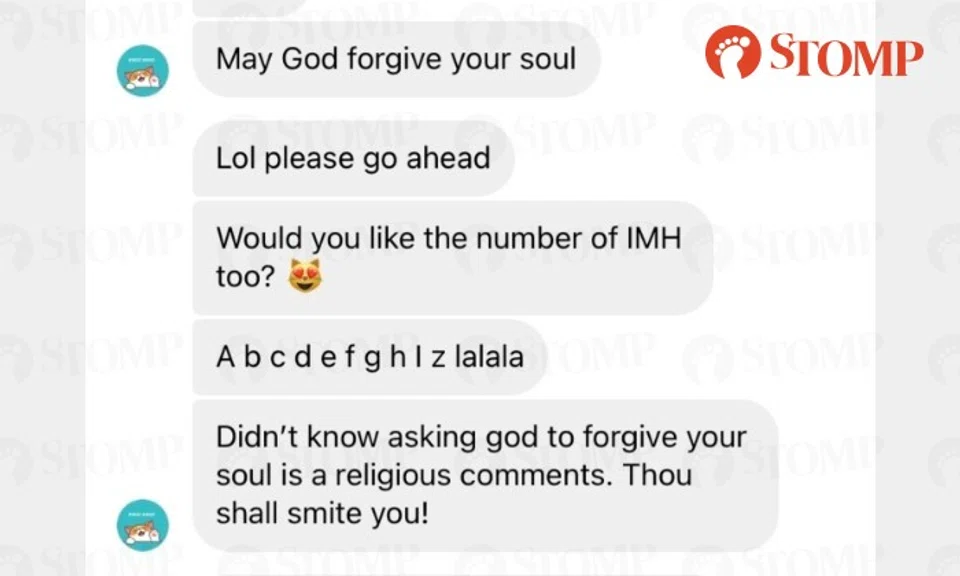 The Stomper shared a screenshot of the messages.