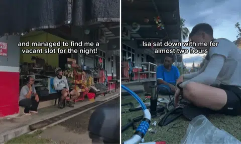 singaporean cyclist saved by malaysian locals