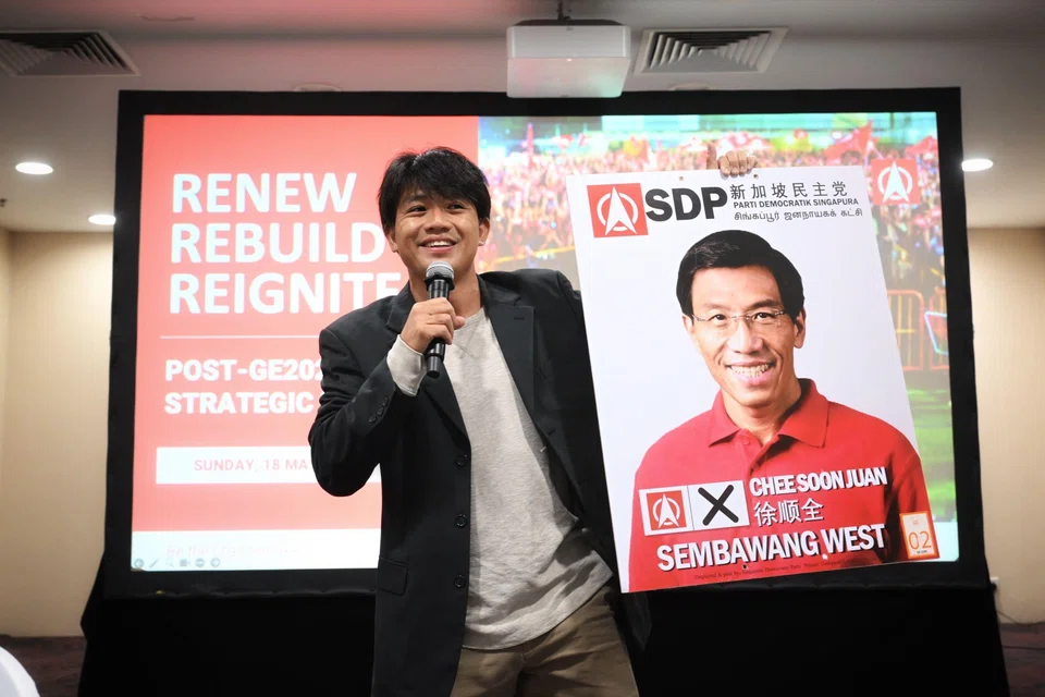 SDP election posters being sold to raise funds for the party during the appreciation dinner on May 18.