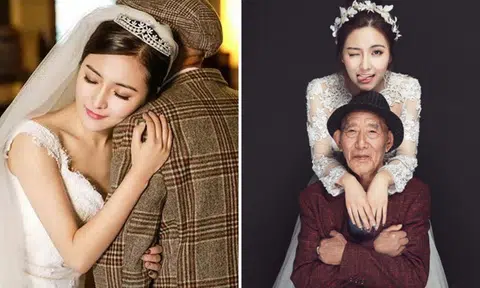 Chengdu woman takes 'wedding photos' with ailing grandpa -- so that he won't miss her big day