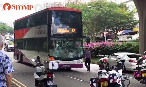 Bus driver injured after accident along YCK Road: He ended on wrong side of road due to dizziness
