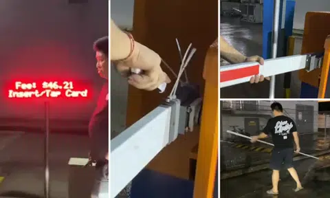 BMW owner cuts cable ties to remove car park barrier instead of paying $46.21 fee in Jurong West