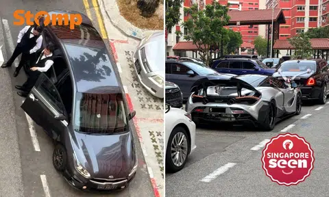 McLaren supercar among wedding convoy waking up Sin Ming residents on Saturday morning