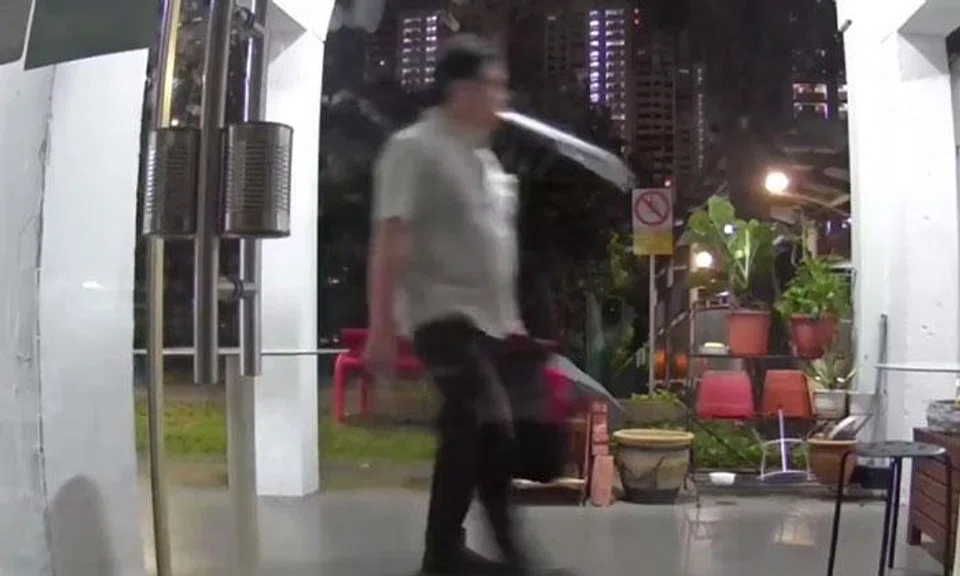 man spitting on ground