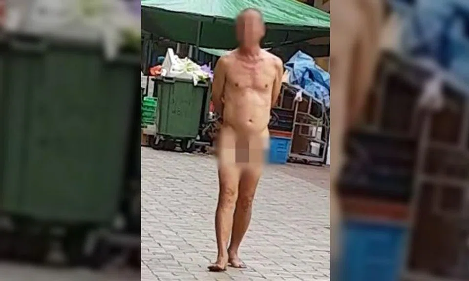 Naked uncle, 55, arrested after causing 15-min scene at Toa Payoh market