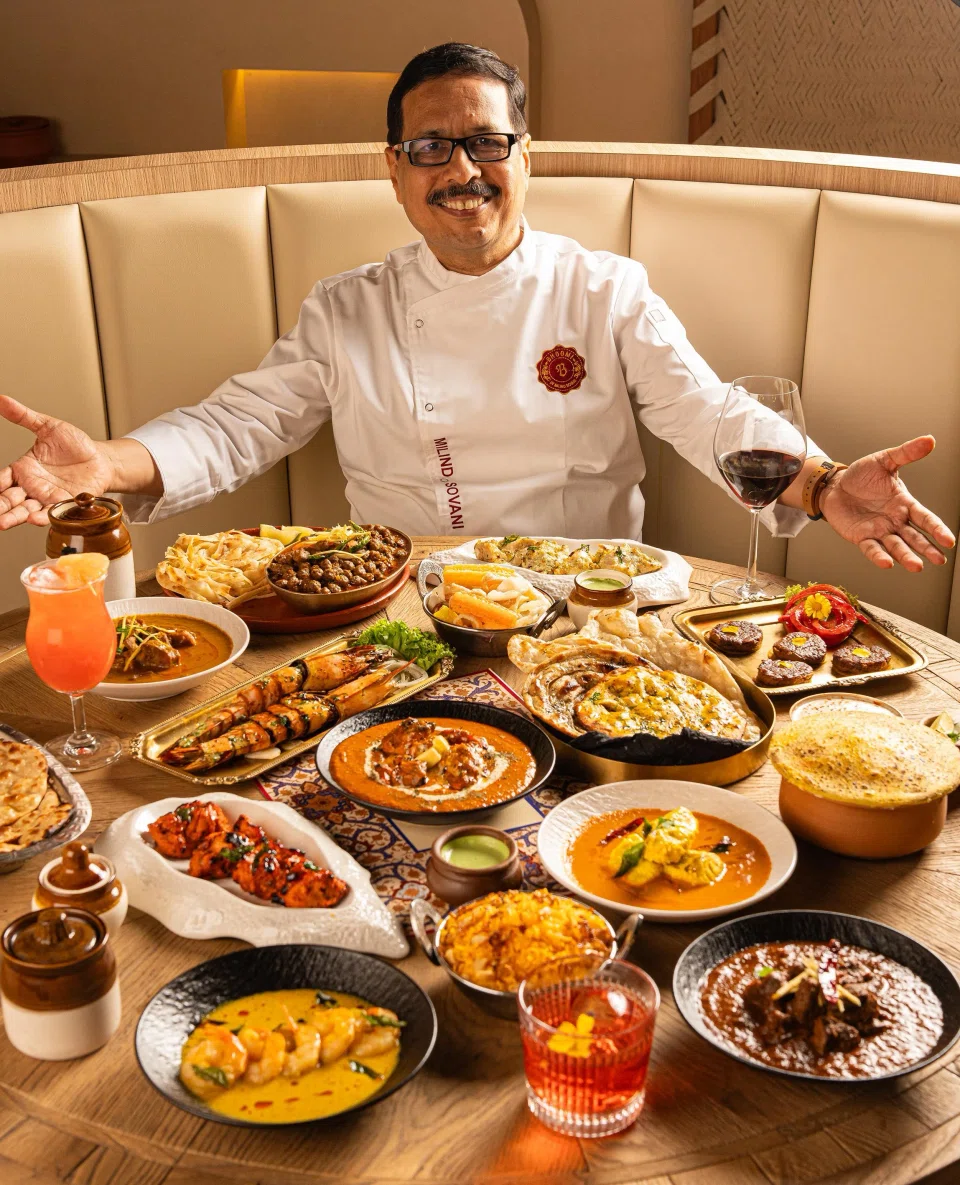 Chef Milind Sovani in his fine-dining Indian restaurant Bhoomi, which draws residents from upscale condominiums nearby and tourists.