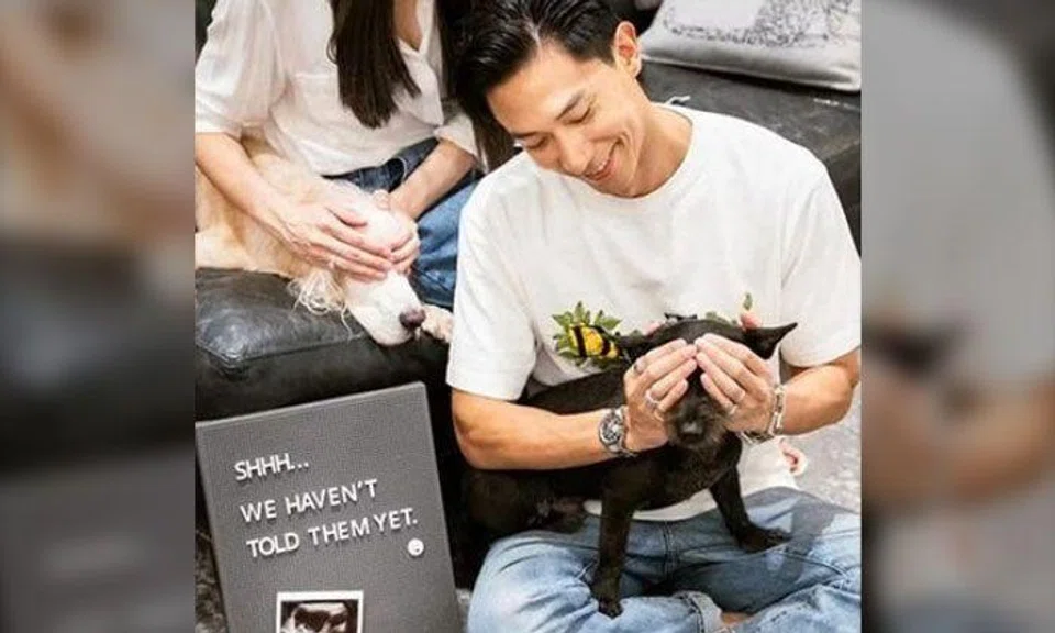 Actor Desmond Tan reveals his wife is pregnant and it's a...