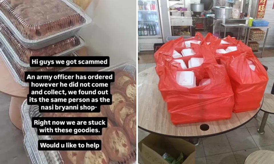 Bakery says it was 'scammed' by same 'SAF personnel' who ordered 150 bryani sets and vanished