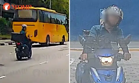 Motorcyclist hurls vulgarities, flips middle finger at driver at Ikea Alexandra carpark