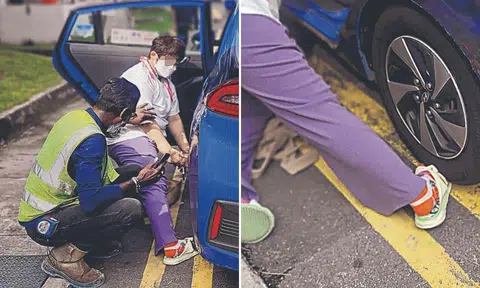 woman’s foot run over by taxi in chinatown accident