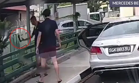 Mercedes passenger called 'as good as trash' for throwing rubbish into Bukit Batok canal