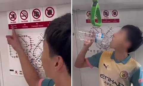 Let's be clear, drinking is prohibited in MRT -- yes, even plain water