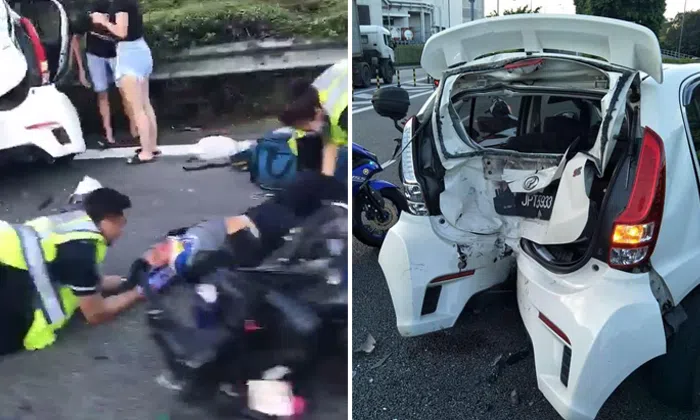 Motorcyclist seriously injured in accident with car along BKE, driver ...