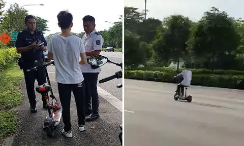 E-scooter rider speeds his way from hero to zero after getting caught by LTA and TP on PIE