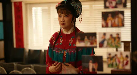 Actress Hong Huifang in the short film Meet Me At The Pavilion, part of Kopitiam Days, an SG60 anthology film.