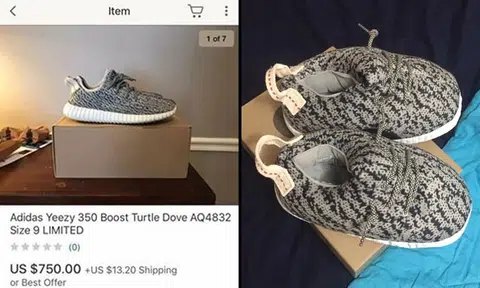 Online buyer learns not to trust others so 'Yeezy-ly' after receiving fake Adidas shoes