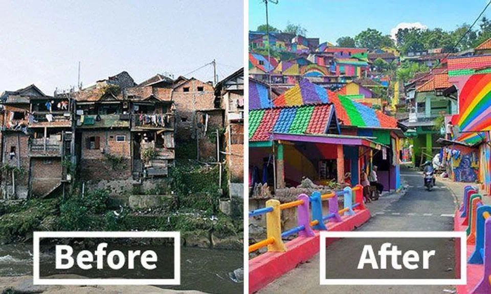 Indonesian slum gets stunning makeover and has tourists flocking to it