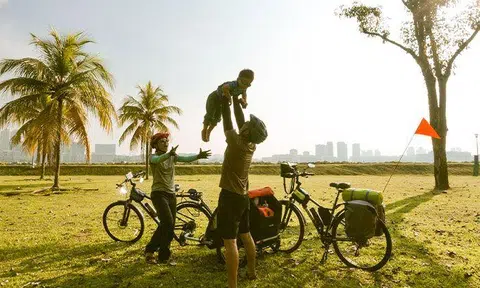 Family complete 172km cycling adventure in 110 hours -- with 2-year-old child in tow