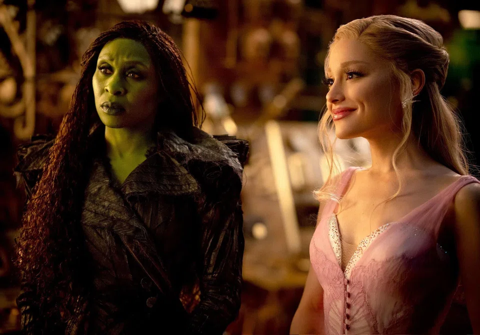 Cynthia Erivo (left) and Ariana Grande in Wicked: For Good.