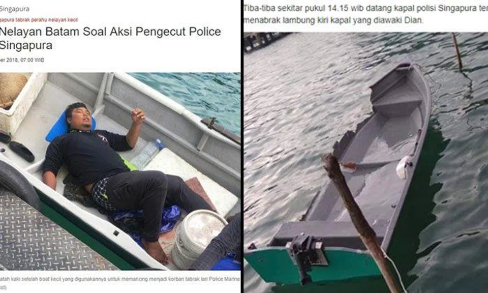 Police refute reports of coast guard colliding with Indonesian fishing boat near Batam