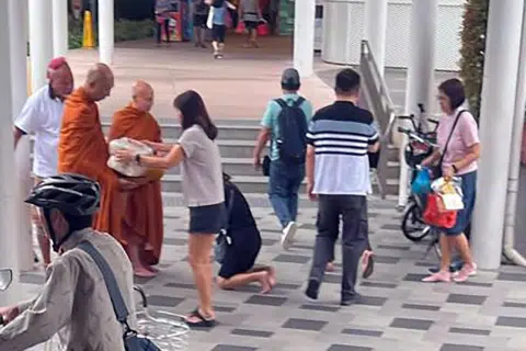 Man calls police on monks collecting alms in Bedok after mistaking them as 'fake'