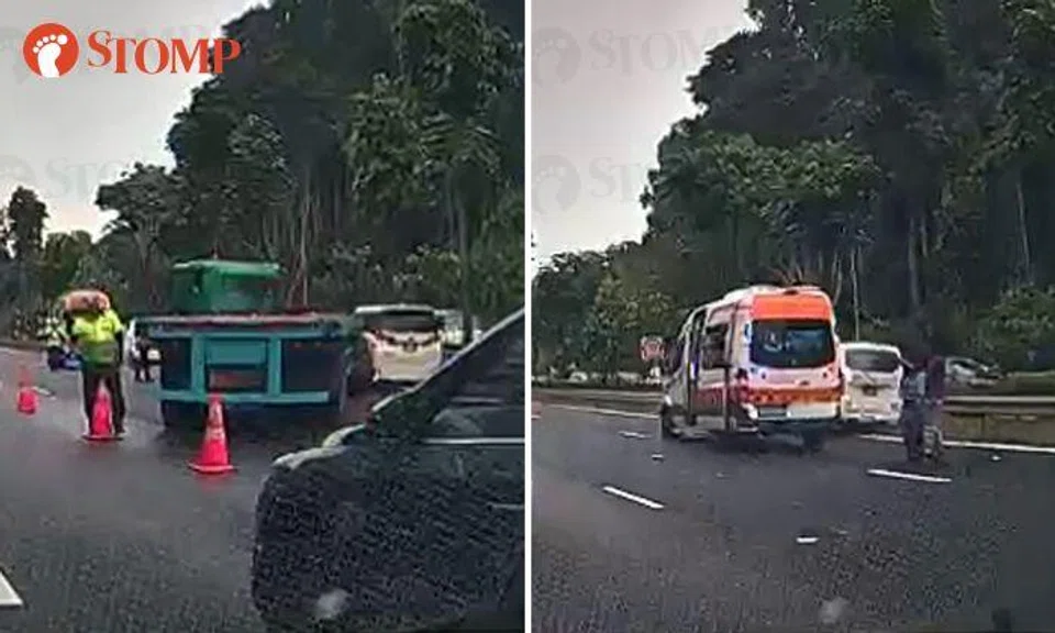 Woman taken to hospital after accident involving 2 cars, van and trailer on SLE