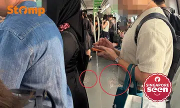 Passengers avoid MRT cabin due to vomit on the floor