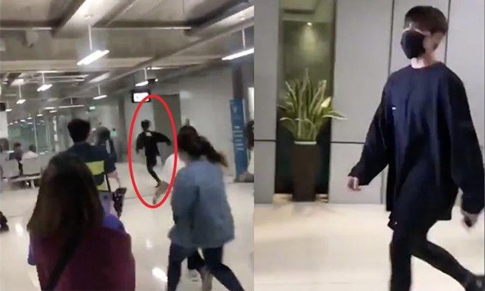 K-pop idol has to sprint through the airport to run away from stalker fans