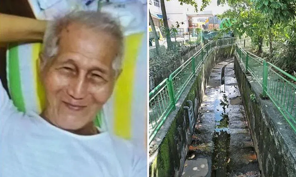 Mr William Leck Swe Chua was found dead in a drain in Hougang in January. PHOTOS: POLICE.GOV.SG, SHIN MIN DAILY NEWS